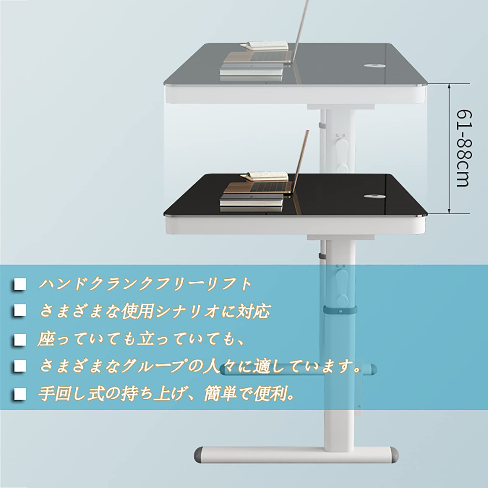 Amazon | パソコンデスク ゲーミングデスク 幅80/100/120cm×奥行60cm
